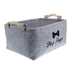 Grey Felt Pet Toy Box - Keep Your Dog's Toys in Order