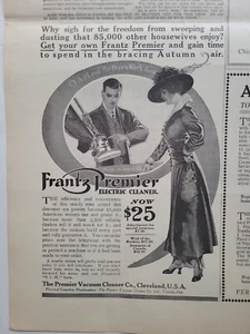 1914 Franz Premiere electric vacuum cleaner Cleveland OH vintage ad - Picture 1 of 1