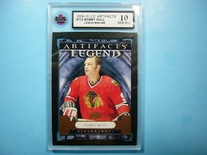 2009/10 UPPER DECK UD ARTIFACTS LEGEND NHL CARD #133 BOBBY HULL KSA 10 254/999