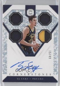 2018-19 Panini Cornerstones Relic Crystal /49 TJ Leaf #CS-TJL Auto