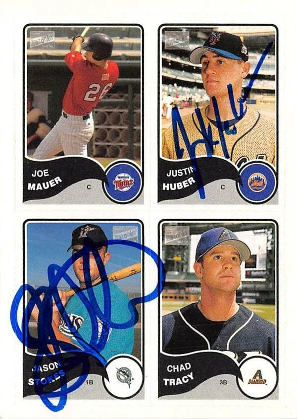 Justin Huber autographed baseball card (Mets) 2003 Topps Bazooka Sticker #24 - Image 1 of 1