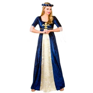 Adulto DELUXE MEDIEVAL MAIDEN Fancy Dress Ladies Tudor Juliet Costume UK 6-28 - Imagen 1 de 7