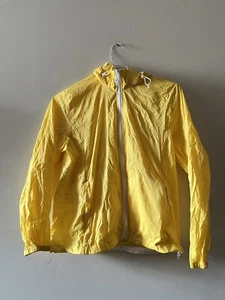 Jacke Lands End Unisex Kinder 14/16 Full Zip Kapuze Windbreaker Packbar Gelb - Bild 1 von 12