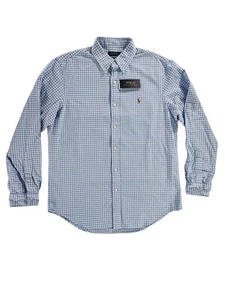 Polo Ralph Lauren Classic Fit Oxford Shirt Check Long Sleeve Button Down Men's L - Picture 1 of 9