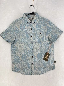 Camisa Howler Brothers Para Hombre Pequeña Azul Mansfield Hoja Litografías Hawaiana 2025 - Imagen 1 de 14