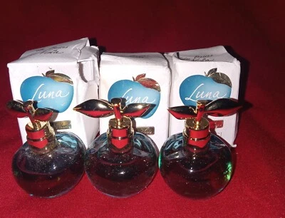 Nina Ricci luna women's eau de toilette 4 ml mini X  3 (damaged box) - Image 1 of 2