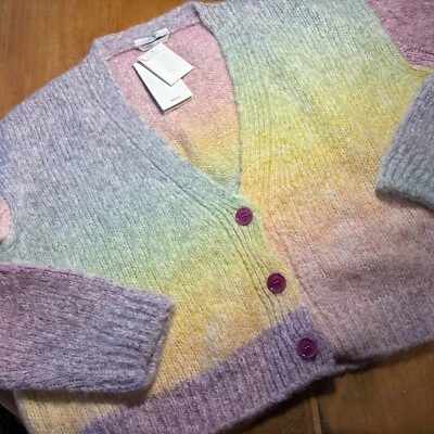 145 Nuevo Con Etiquetas Para Mujer Hugo Boss Botón Delantero Cárdigan Suéter Rosa S Lana Alpaca $549 Foto 1 de 4