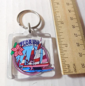 Llavero Lucite 2 lados veleros Florida - Imagen 1 de 4