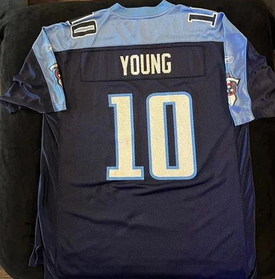 Vince Young #10 NFL Tennessee Titans  Mens Reebok  Jersey -  Size XL - Image 1 of 4