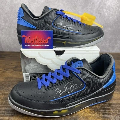 NOVO Off-White Air Jordan 2 Retro SP Preto Baixo Varsity Tamanho Real 7.5 DJ4375-004 - Imagem 1 de 4