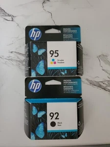 HP Ink Catridge #92 Black & 95 Tri-color Packs Exp 2017 Unopened Box - Picture 1 of 6