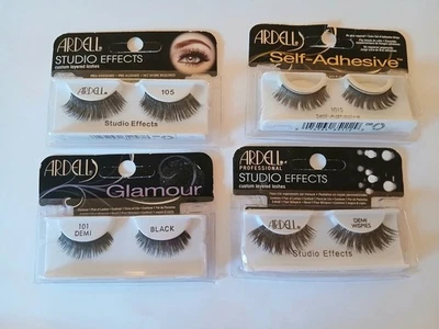 Ardell Eyelashes Lot 4 Demi 101, Studio Effects 105,Self Adhesive 101S, Whispies - Image 1 of 4