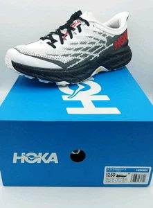 Hoka One One Speedgoat 5 Trail Running Trainers Vibram White/Black UK 12 NEW - Bild 1 von 11