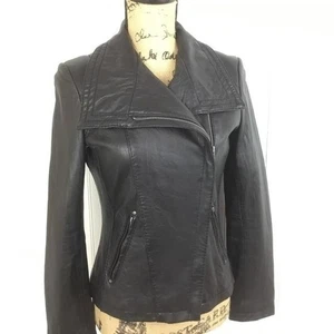 Damen Echtleder Moto Jacke Schwarz Michael Kors XS - Bild 1 von 8