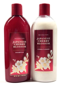 NEW BATH & BODY WORKS JAPANESE CHERRY BLOSSOM SHAMPOO & CONDITIONER SET 16 OZ EA - Picture 1 of 5