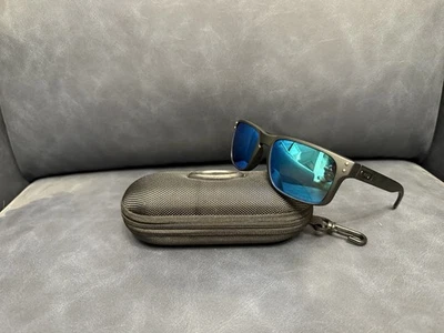 Oakley Holbrook Sunglasses – Matte Black Frame, Prizm Sapphire Blue Lens - Image 1 of 4