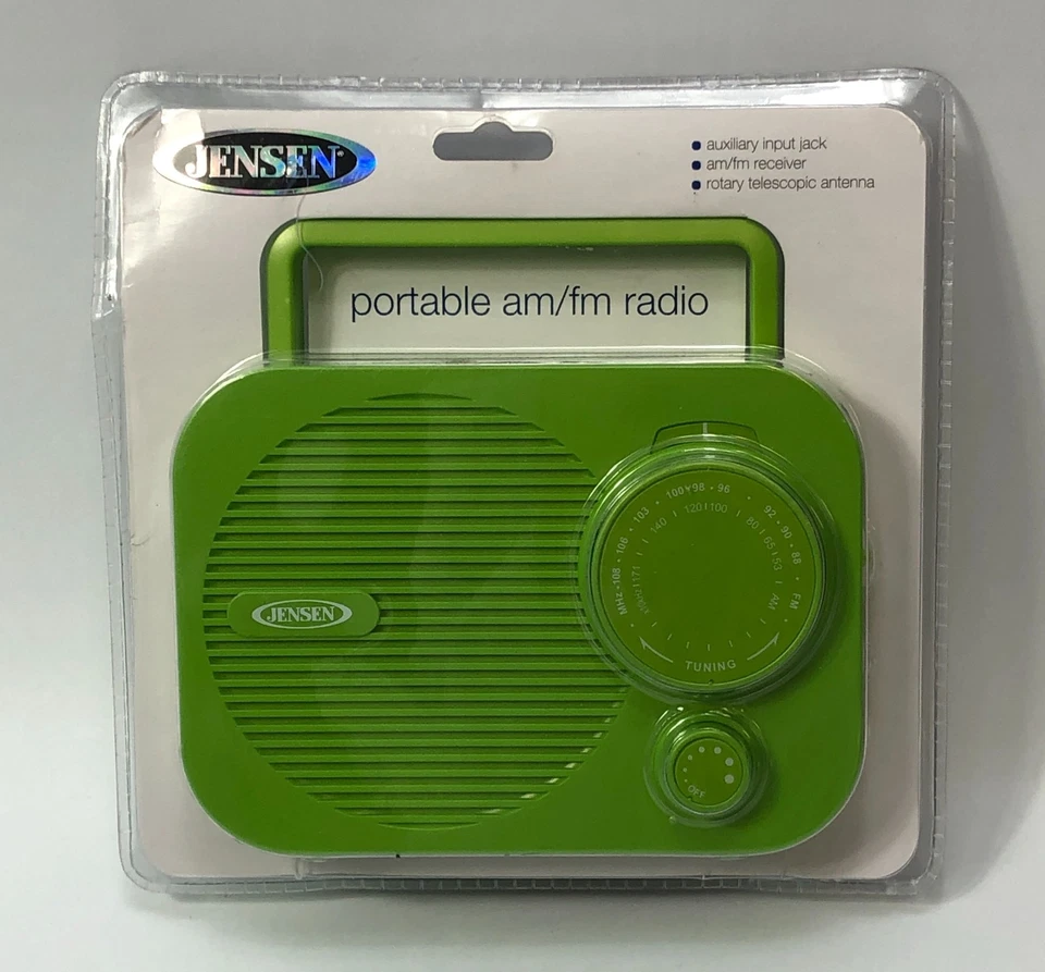 Jensen Portable AM FM Radio MR-550 Green - Image 1 of 4
