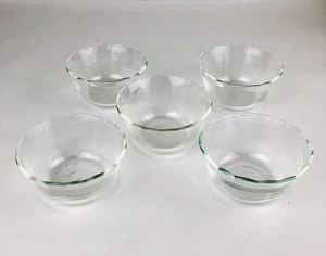Juego de 5 tazas Pyrex 463 de colección lote de 5 ramekins de natillas festoneadas de vidrio transparente 6 oz 175 ml - Imagen 1 de 11