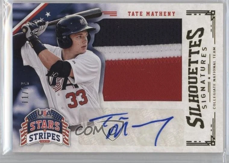 2015 Panini Stars and Stripes Jerseys Prime Signatures /15 Tate Matheny #89 Auto - Image 1 of 2