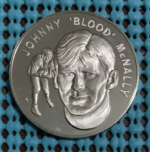 Johnny "Blood" McNally NFL Hall Of Fame .925 SILVER 1973 Franklin Mint Medal - Picture 1 of 2