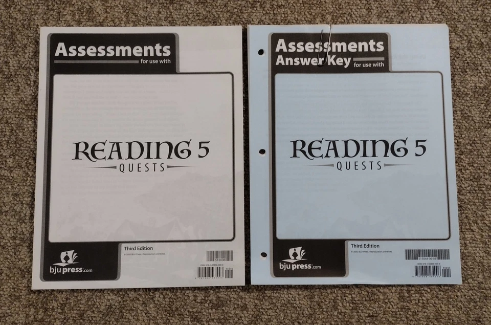 BJU Reading 5 Assessments & Assessments Answer Key - Image 1 of 1