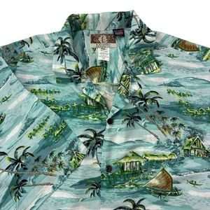 Camisa Kalaheo Para Hombres 2XL XXL Palmeras Playa Pueblo Canoas Hecha en EE. UU. De Colección - Imagen 1 de 24