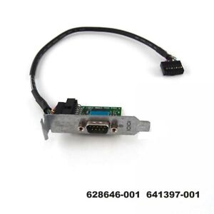 HP Serial Port Adapter with Cable Low Profile 628646-001 611901-001 012711-001