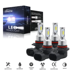 9005 9006 Kit de Luces LED Coche Combo Bombillas HAGA ALTA BAJA Super Blanco Brillante Paquete de 4 - Imagen 1 de 12
