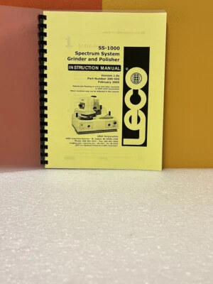 Leco 200-595 SS-1000 Spectrum System Grinder & Polisher Instruction Manual - Image 1 of 2