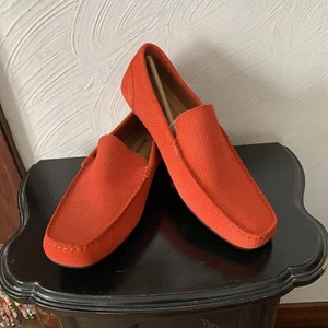 Alfani Kendric Hombre Zapatos de Conducir Mocasines Talla 9-1/2 M Naranja Gamuza Respiración - Imagen 1 de 10