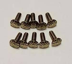 JUEGO DE 10 TORNILLOS DE SOMBRA DE CABEZA ROSETA 3/8" DE LARGO CHAPADOS EN LATÓN 6/32 ROSCA 20909JB - Imagen 1 de 4