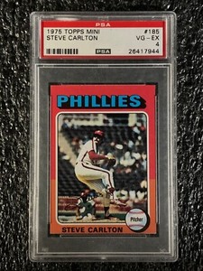 1975 Topps Mini #185 Steve Carlton PSA 4