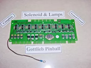 Gottlieb Pinball, System 1, Solenoid & Lamp Board, Refurbished With Ground Mod - Picture 1 of 6