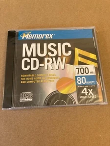 Memorex Music CD-RW 700 MB Rare ReWritable~Factory Sealed VTG 2002 - Picture 1 of 2