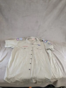 Boy Scouts of America Uniform Shirt Adult 3XL Khaki Short Sleeve Denver Counsel - Picture 1 of 24