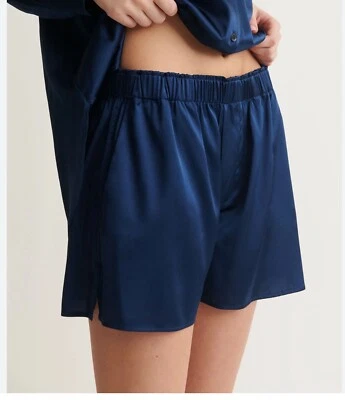 NUEVO CON ETIQUETAS SKIN WORLDWIDE Calzoncillos Boxer Tait Seda Elastizados Noche Azul 0 XS Foto 1 de 4