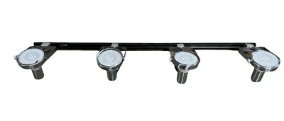 Natural Silver And Black 4 Light Par38 Gimbal Ring Track Pack  - Image 1 of 2