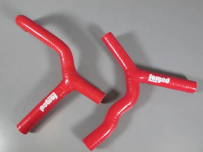 New Forged Racing KTM 85/105 SX/XC Radiator Hose Tube Silicone 2003-2012 Red - Image 1 of 2