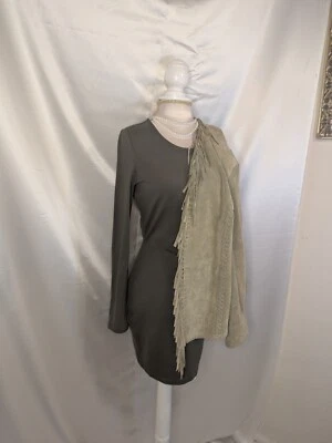 ✨ Chaqueta con flecos delanteros abiertos de cuero gamuza Chico's - Talla 3 - Verde✨ Foto 1 de 4