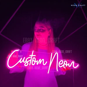 Personalized Neon Sign Custom LED Neon Custom Acrylic Business Name Logo Signs - Picture 1 of 23