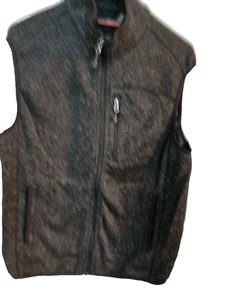 Free Country Sweater Fleece Vest Black Full Zip Sleeveless Small Pockets Sm EUC - Picture 1 of 4