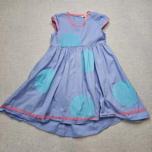 Matilda Jane Dress Girls Size 8 Lets go Together Kitty Sully Blue Polka Dot - Picture 1 of 13