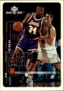 1999-00 Upper Deck MVP Los Angeles Lakers Basketball Card #75 Shaquille O'Neal