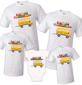 School Bus T shirt Captain Sailing Family Birthday Matching Party Celebration - Picture 1 of 11