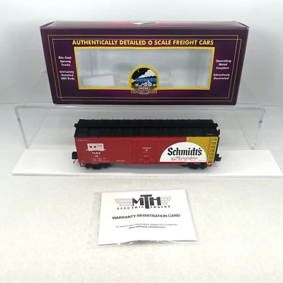 MTH Premier 20-94249 Schmidt’s of Philly  Beer Reefer O Gauge NEW #14 - Image 1 of 4