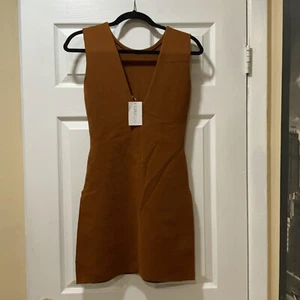 Stella McCartney STRECH, Strickkleid ärmellos BRAUN Größe S Neu mit Etikett - Bild 1 von 12