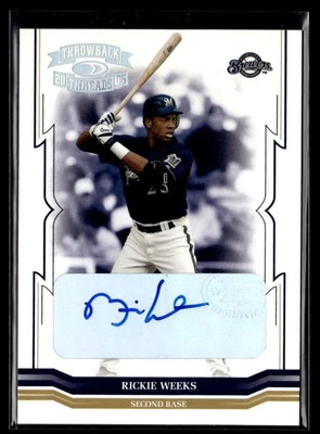 Donruss Throwback Threads Signature Marks 2005 Rickie Weeks automático 10/15 Milwaukee Foto 1 de 2