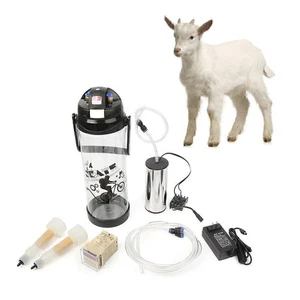 3L Barrel Milking Machine Farm Goat Milker Vacuum Pump Bucket Tank 2 Teat - Picture 1 of 12