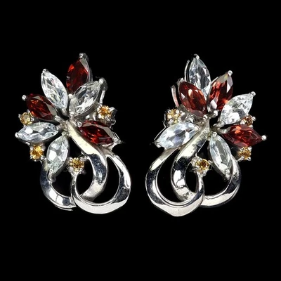 Pendientes de plata de ley 925 marquesa aguamarina 6x3 mm zafiro piedras preciosas joyería Foto 1 de 4