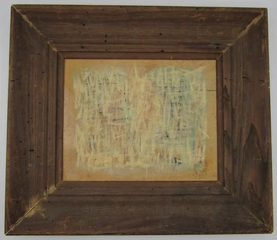 Pintura al óleo expresionista abstracta 1962 enmarcada de colección tablero Joseph Torch 14x16 Foto 1 de 4